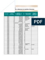 1001 Pagos o Abonos en Cuenta A Terceros