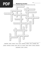 Soil and Weathering Crossword