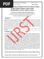 Shelf Life Enhancement of Functional Doda Burfi (Indian Milk Cake) With Biopreservatives Application