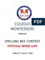 Colegio Montessori: Spelling Bee Contest