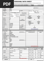 Personal Data Sheet