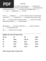 Daily Routine in Present Simple and Past Simple Grammar Drills Reading Comprehension Exercises TBL - 54894