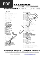 9 General Math (Arts) Guess Papers by MNA Ghumman