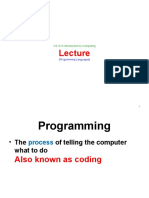 Lec 19 Programming Languages