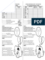 Past Simple Song Lsitening Comprehension Activity PDF