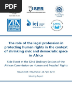 The Role of The Legal Profession in Protecting Human Rights in Africa October 2018