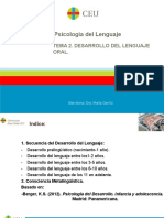 Tema 2. El Desarrollo Del Lenguaje Oral