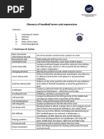 3.1. EHF CAN Handball Glossary