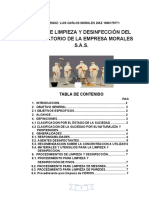 PLAN de Limpieza y Desinfeccion en Laboratorio de Alimentos