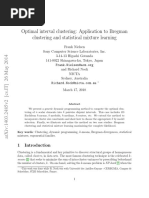 Optimal Interval Clustering: Application To Bregman Clustering and Statistical Mixture Learning