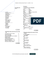 Starter Achievement Test 1 (Units 1-2) : Listening Grammar