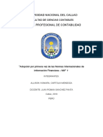 Adopcion Por Primera Vez de Las Normas Internacionales de Informacion - Niif 1