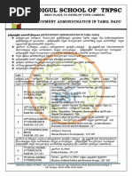 Dindigul School of TNPSC: Development Administration in Tamil Nadu