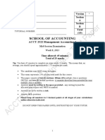 ACCT2522 Past Year In-Class Test Example