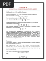 CAPITULO III - Solucion de Ecuaciones de Primer Orden