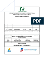 Method Statement Installation Static and Rotating Equipment