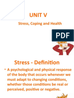 Unit V: Stress, Coping and Health