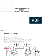 Computer Architecture ECE 361 Lecture 6: ALU Design