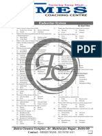 Endocrine System MCQ