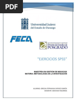 Ejercicios SPSS. Grecia Chavez Garcia PDF