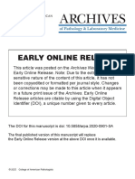 Early Online Release: The DOI For This Manuscript Is Doi: 10.5858/arpa.2020-0901-SA