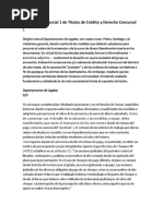 Títulos de Crédito y Derecho Concursal Parcial 1