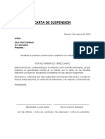 Carta de Suspension Chuco Marzo