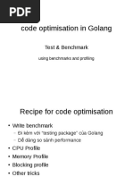 Code Optimisation in Golang: Test & Benchmark