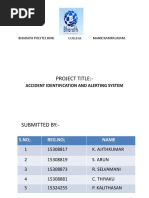 Project Title:-: Accident Identification and Alerting System