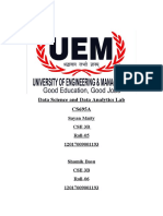 Data Science and Data Analytics Lab CS695A: Sayan Maity Cse 3B Roll-05 12017009001193