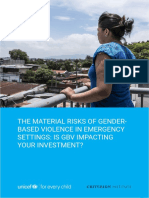 The Material Risks of Gender Based Violence in Emergency Settings 2020 PDF