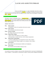 Adjective Clause and Adjective Phrase