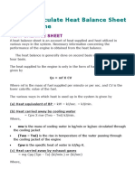 Heat Balance Sheet For IC Engine