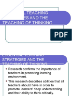 Essential Teaching Strategies and The Teaching of Thinking