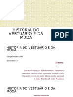 História Do Vestuário e Da Moda 2019 - Aula 1