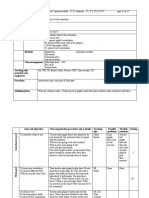 Description of Class Teaching Unit Type of Lesson