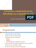 III. Trastornos de La Articulación Dislalia