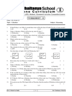 NTSE - (Reasoning) Worksheet - 12