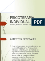 Psicoterapia Individual Materia para La Actividad