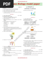 Tenth Class Biology Model Paper: Section - I