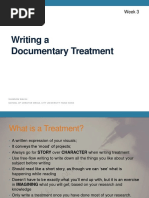 Writing A Documentary Treatment: Week 3