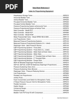 C Index - Proportioning Equipment Data Sheets