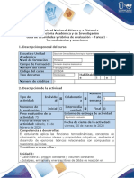 Guía de Actividades y Rúbrica de Evaluación - Tarea 1 - Termodinámica y Soluciones