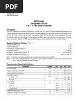 NTE7493A Integrated Circuit TTL 4 Bit Binary Counter: Description