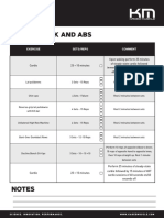 Day 30-Back and Abs: Exercise Sets/Reps Comment