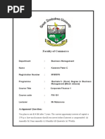 Faculty of Commerce: Department: Business Management