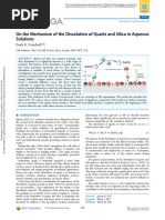 On The Mechanism of The Dissolution of Quartz and Silica in Aqueous Solutions