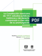 14 - La Constitución Mexicana de 1917 Estudios Jurídicos, Históricos y de Derecho Comparado A Cien Años de Su Promulgación - Obra Colectiva - (PDF) PDF