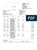 Statement of Account: State Bank of India