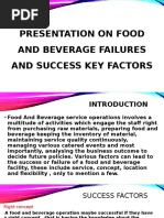 Presentation On Food and Beverage Failures and Success